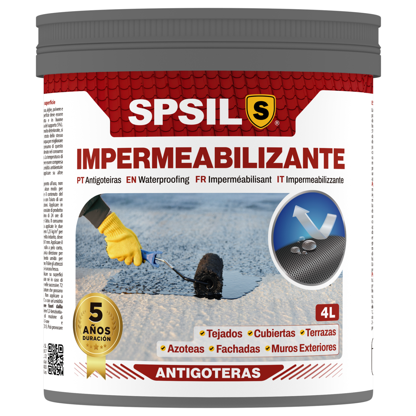 Impermeabilizante trasparente resina la solución ideal para proteger tus superficies exteriores contra las inclemencias del tiempo. Con una fórmula avanzada, esta pintura resistente al agua crea una barrera impermeable que protege de la humedad, lluvia y