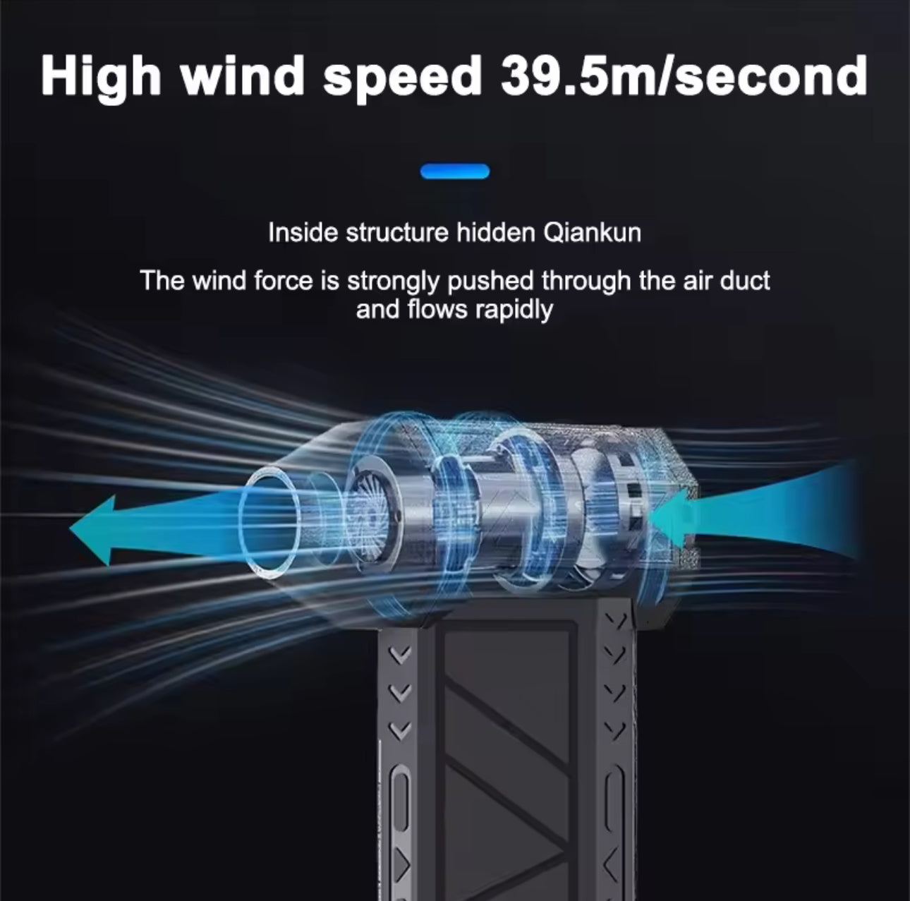 Plumero de aire comprimido 130000 Mini ventilador Turbo Jet inalámbrico RPM, ventilador Turbo Jet eléctrico de 3 engranajes, velocidad del ventilador recargable con luz sopladora