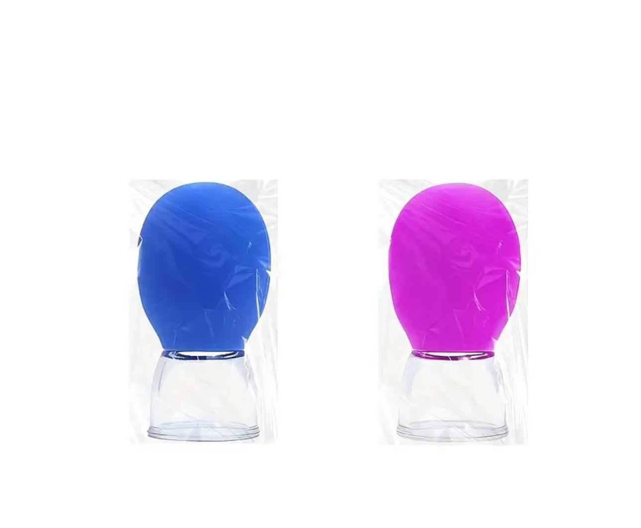 2 piezas de copa facial de silicona - copa de vacío con presión negativa para caminar, adecuada para masaje facial y corporal en color beige claro - portátil, no eléctrica, desmontable