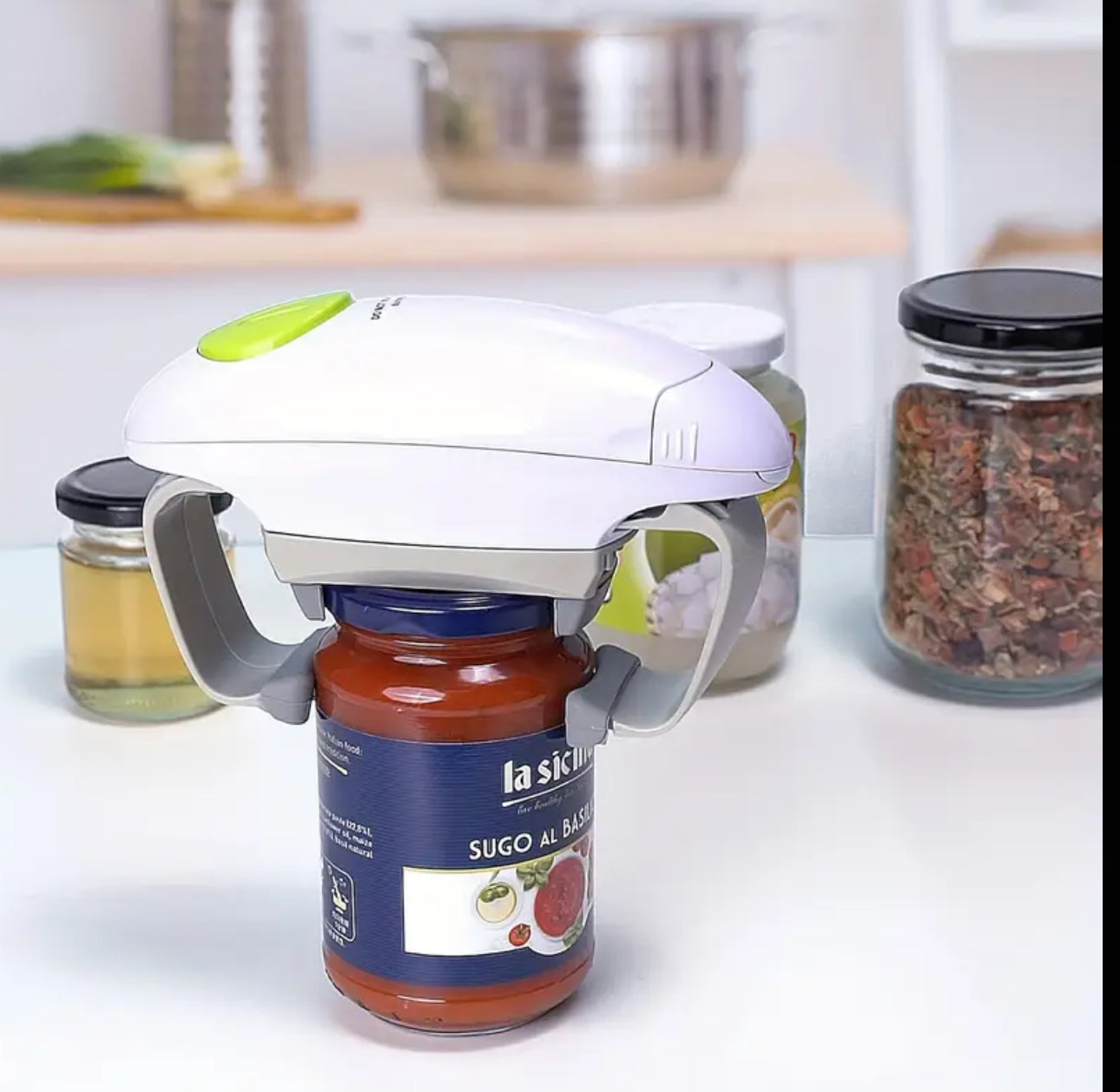Abrebotellas Eléctrico Nuevo 2025 con Mayor Par, Abridor de Latas de Un Toque para Cocina con Apagado Automático Apto para Casi Todas las Tamaños de Tapas