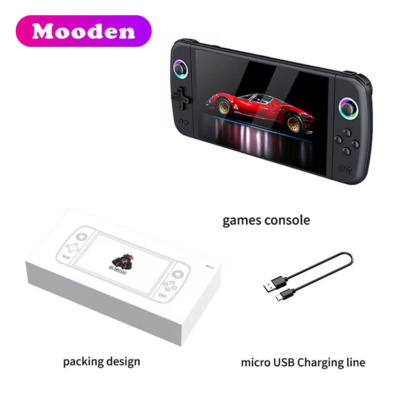 Nueva consola J M27 Consola de juegos portátil retro portátil Pantalla de 7,0 pulgadas Soporte HD Out