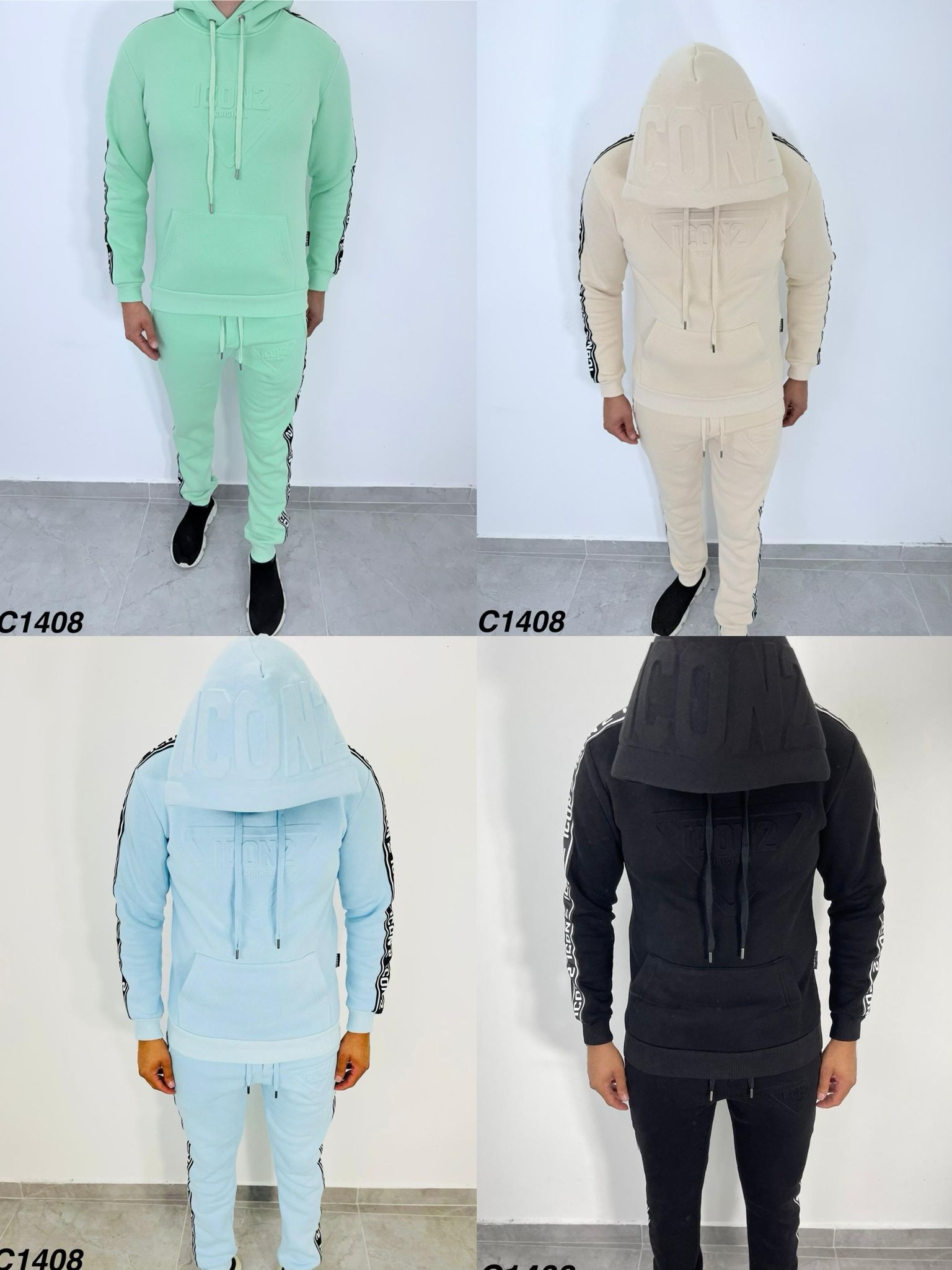 Capucha Chandal Dos Colores Sudadera Extragrande Sudaderas De Dos