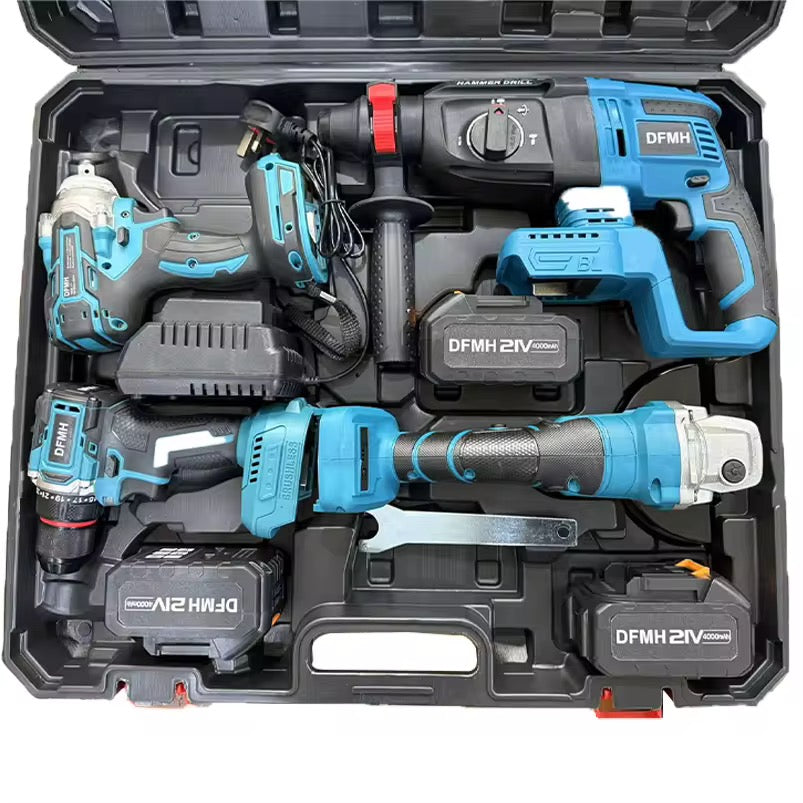 Caja. Herramientas 4 piezas mejor-descuento-certificado-de-alta-calidad-para-mkt-inalambrico-combo-herramientas-electricas-5-en-1-kits-set-20v-21v-kit-de-herramientas-de-bateria-para-uso-domestico