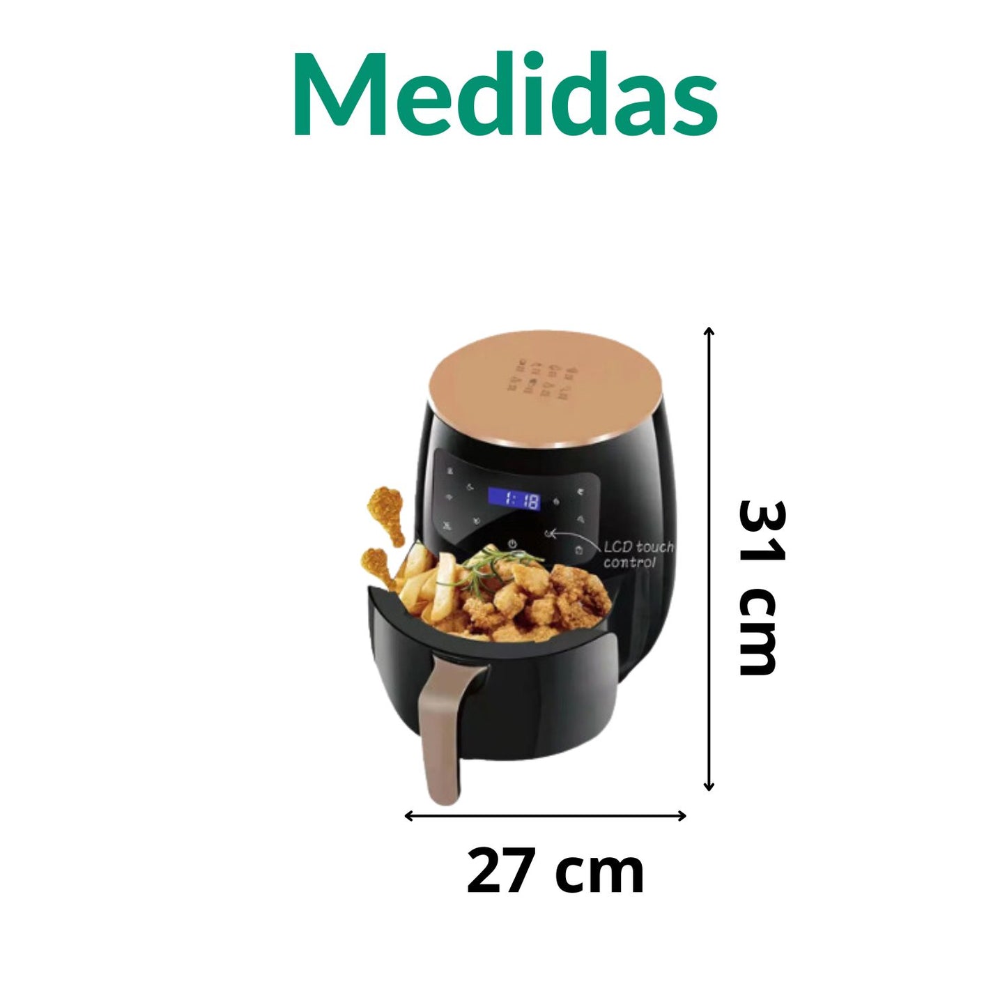 Freidora de aire airfryer gran capacidad