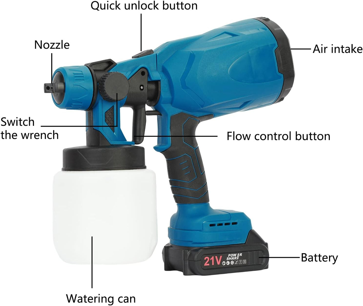 pulverizadores de pintura para interior y exterior del hogar, pulverizador de pintura para pintura de casa, rociador de pintura eléctrico, rociador de