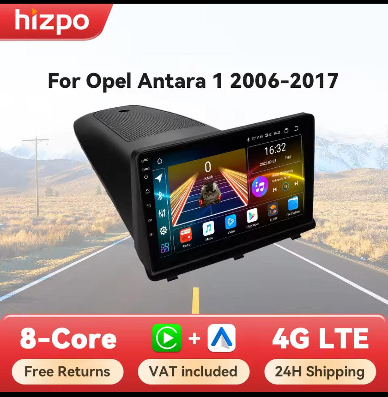 Hizpo CarPlay Android Auto Radio para Opel Antara 1 2006 - 2014 2015 2016 2017 sistemas inteligentes de coche Autoradio 360 cámara 4G BT