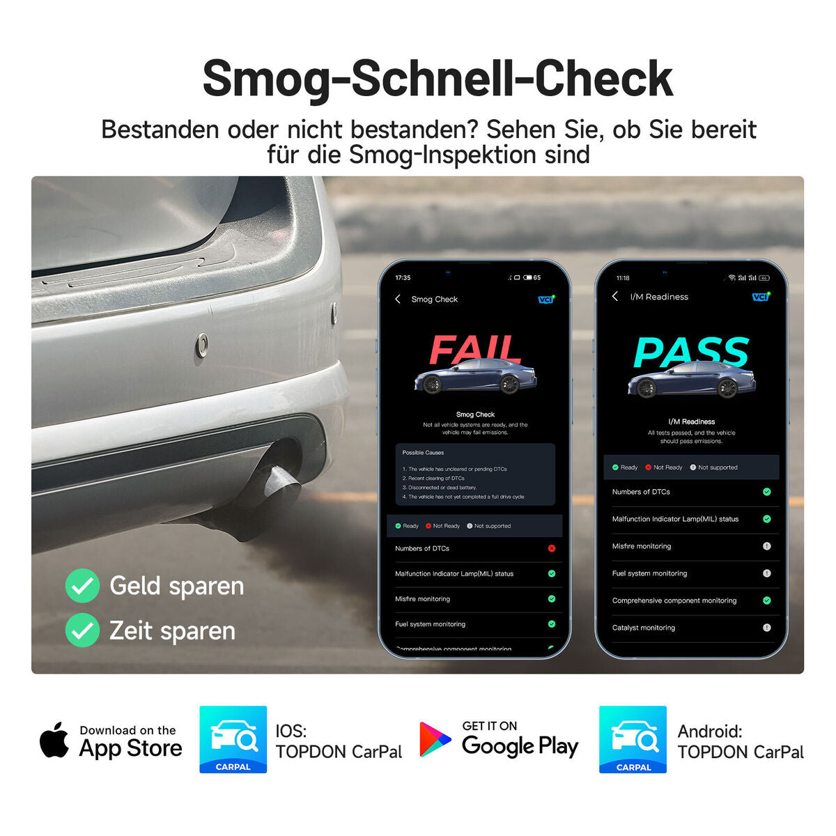 escáner Carpal OBD2 para coche, herramienta de diagnóstico de todos los sistemas, control de salud del vehículo, prueba de batería, IOS, Android, BT 5,0