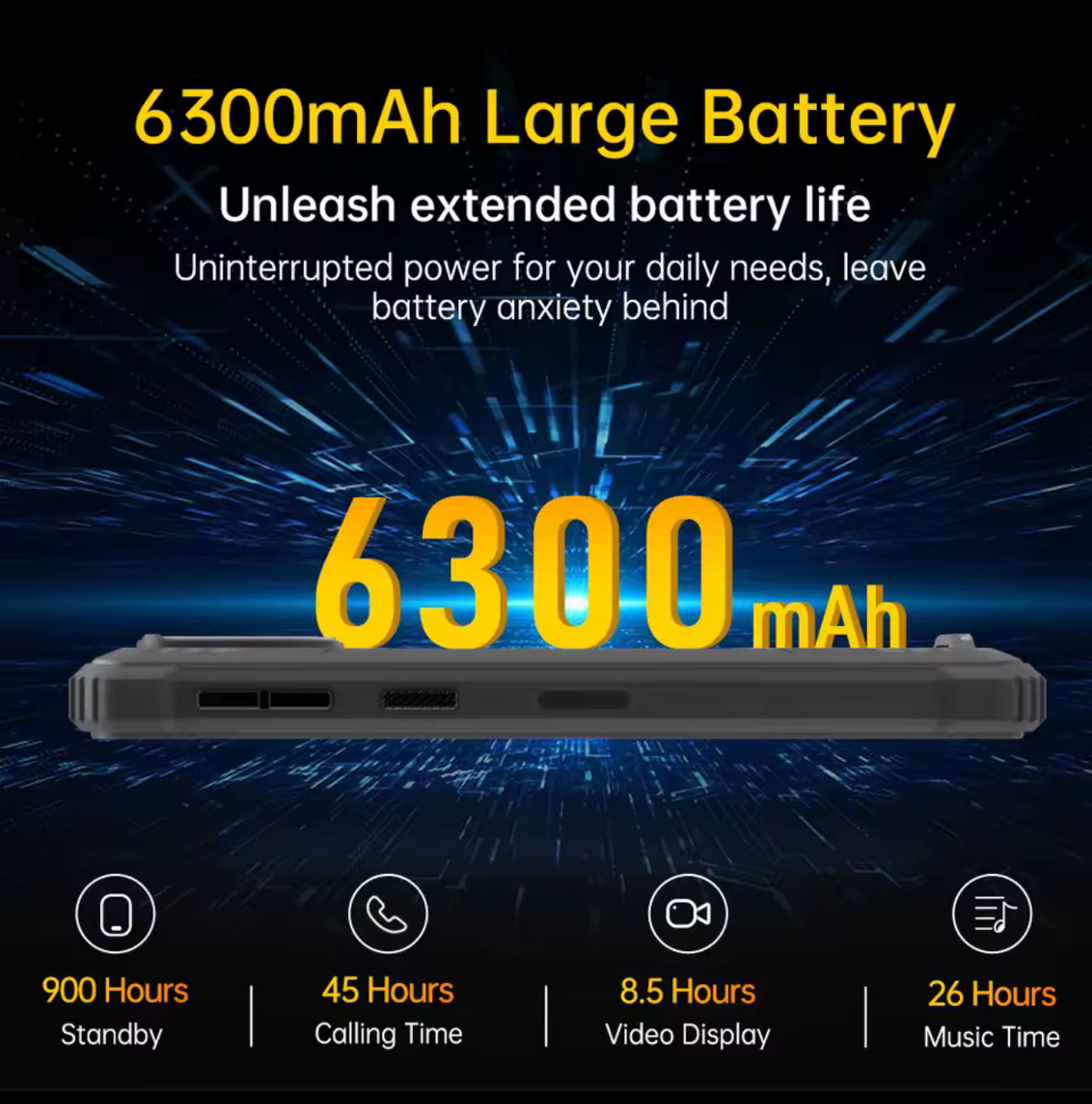 OUKITEL WP32 12GB(4+8) 128GB Teléfono móvil IP68, Octa-Core, 6.0" HD+, Smartphone irrompible 6300mAh Android 13