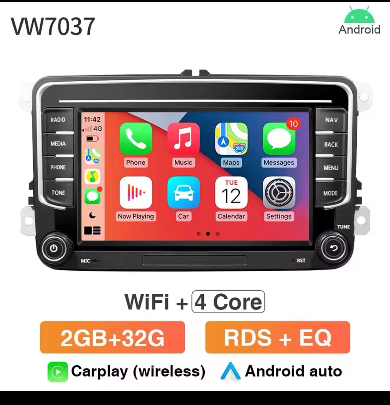Radio pantalla Android13 Radio de coche GPS para VW Volkswagen Skoda Octavia Golf 5 6 Touran Passat B6 Polo Jetta 2Din reproductor Multimedia