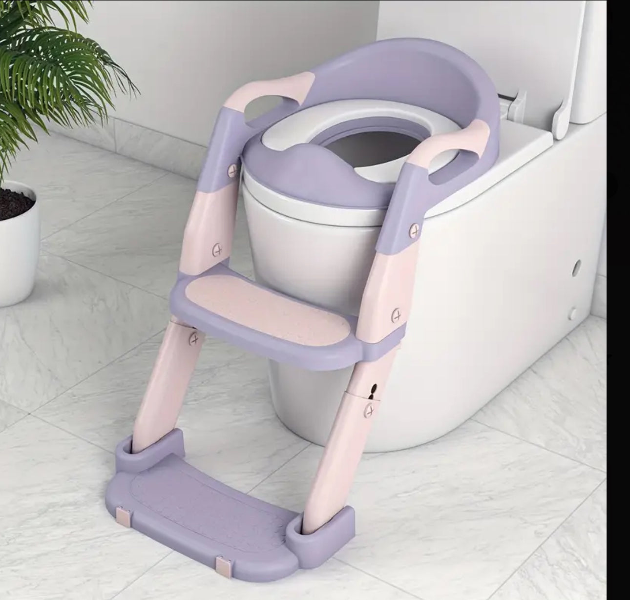 Inodoro Plegable para Niños con Barandilla de Seguridad, Diseño Ahorrador de Espacio – Regalo Perfecto para Navidad, Halloween y Año Nuevo – Incluye Escalones Antideslizantes, Asas y Protector contra Salpicaduras, Baño Portátil Infantil, Asiento de Inodor