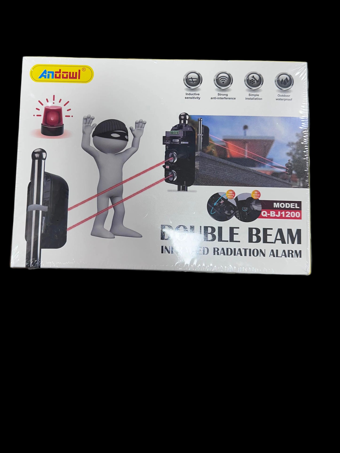 Detector con alarma  y láser infrarrojo para campo y casa