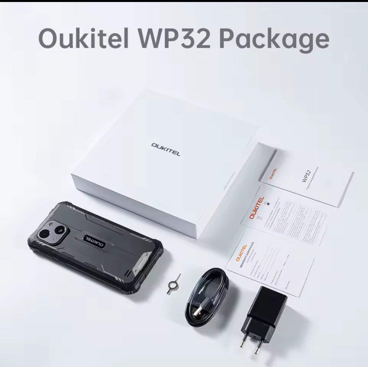 OUKITEL WP32 12GB(4+8) 128GB Teléfono móvil IP68, Octa-Core, 6.0" HD+, Smartphone irrompible 6300mAh Android 13