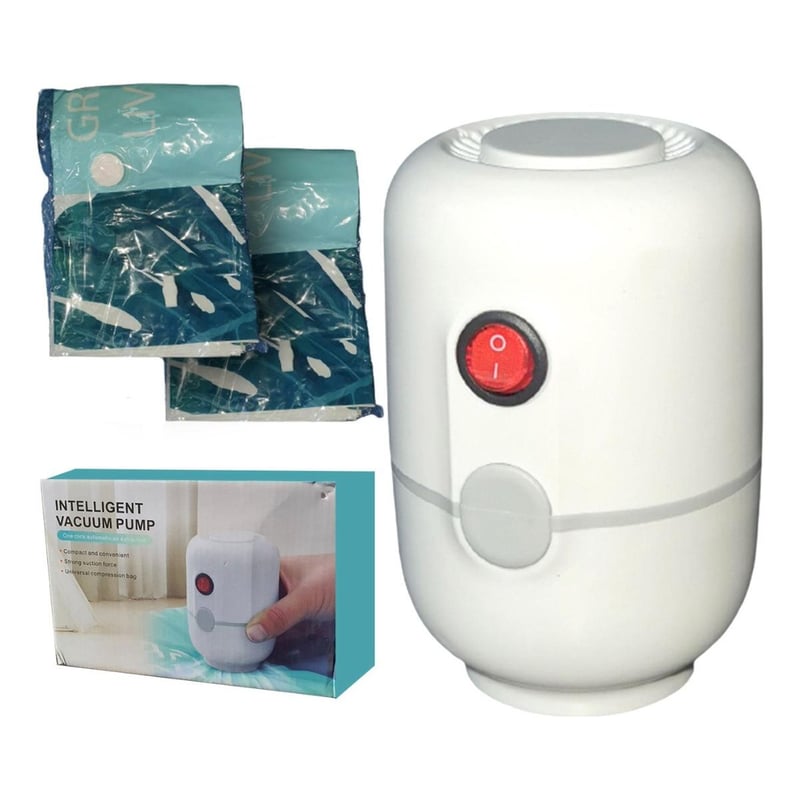 Mini aspiradora quita aire bomba de bolsa