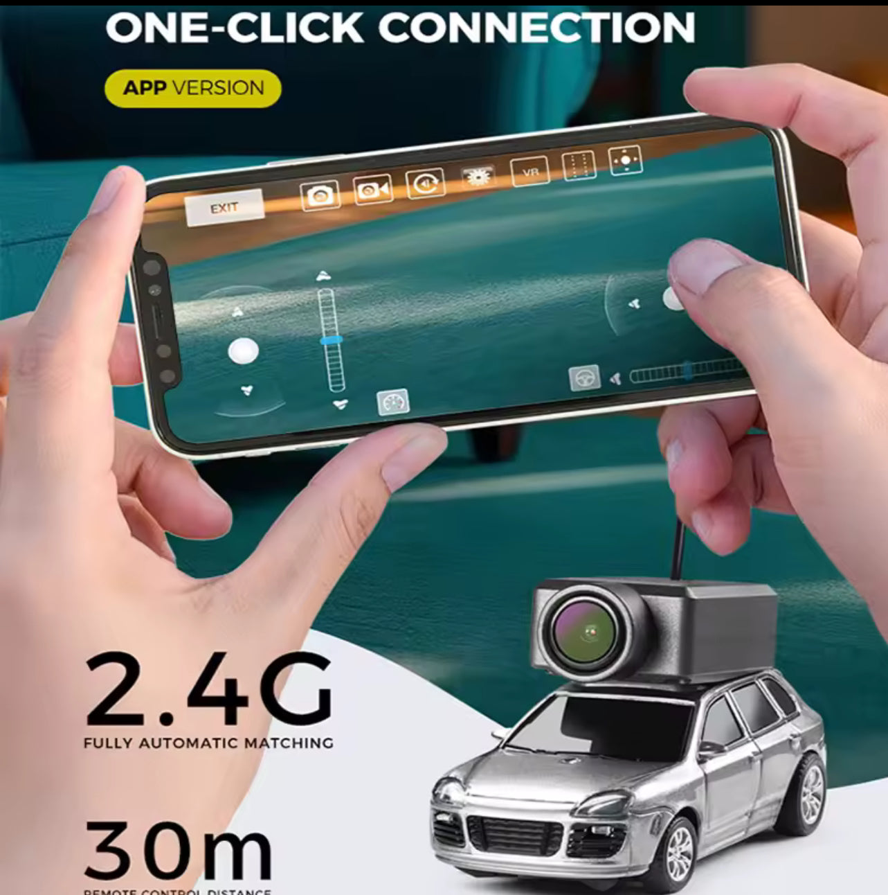 WLtoys 6401 Mini coches RC 1:64 con cámara 720P FPV Wifi APP Control 2,4G cámara de Control remoto coches juguetes para niños y adultos