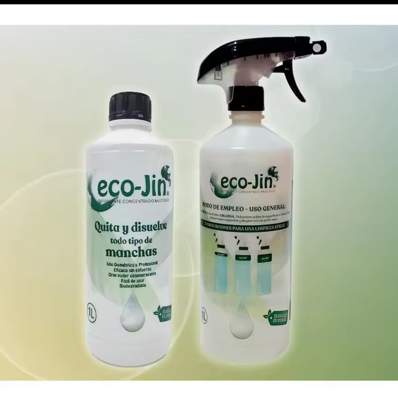 Eco jin producto de limpieza centrado