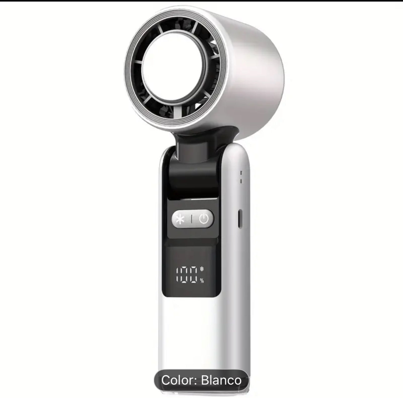 Ventilador de Mano de Alta Velocidad HOTU 1pc, Carga USB, Mini Ventilador Turbina Plegable, Capacidad de Batería de 4000mAh, Tecnología de Enfriamiento de Porcelana de Hielo Superconductor - Portátil y Potente, Adecuado para Enfriamiento Personal
