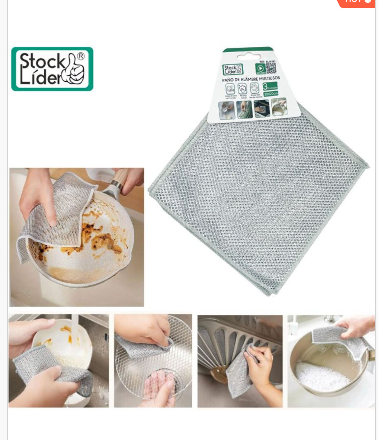 Baño de alambre doble 3 U