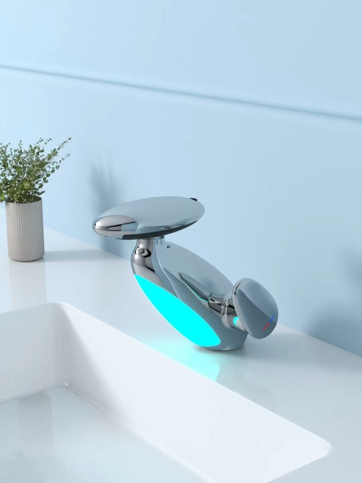 Recién llegado, grifos de lavabo, grifos de fregadero LED para baño, funciones extraíbles, mezclador de lavado en frío y caliente, grifo de agua, mezclador de agua para lavabo