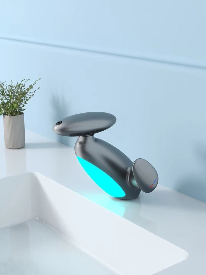 Recién llegado, grifos de lavabo, grifos de fregadero LED para baño, funciones extraíbles, mezclador de lavado en frío y caliente, grifo de agua, mezclador de agua para lavabo