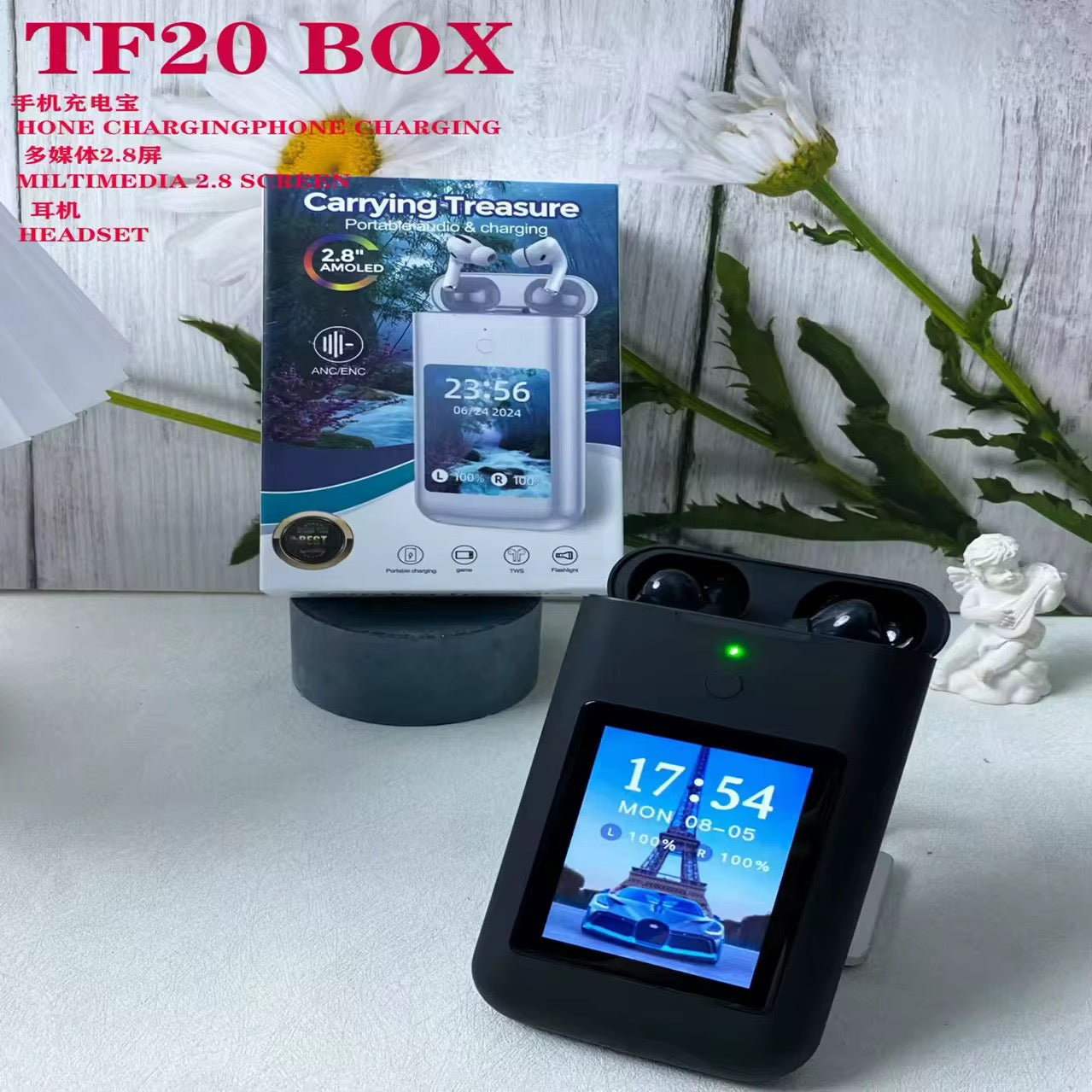 🎧Audífonos auriculares Exclusivos TF20 Pro. Pantalla multifuncional + Powerbank