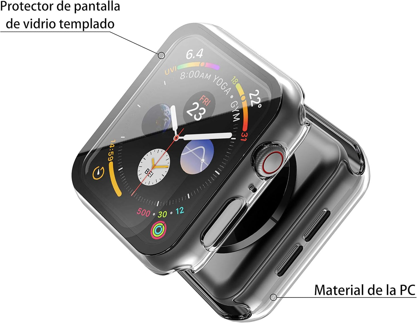 Misxi Negro Funda Apple Watch 42 mm