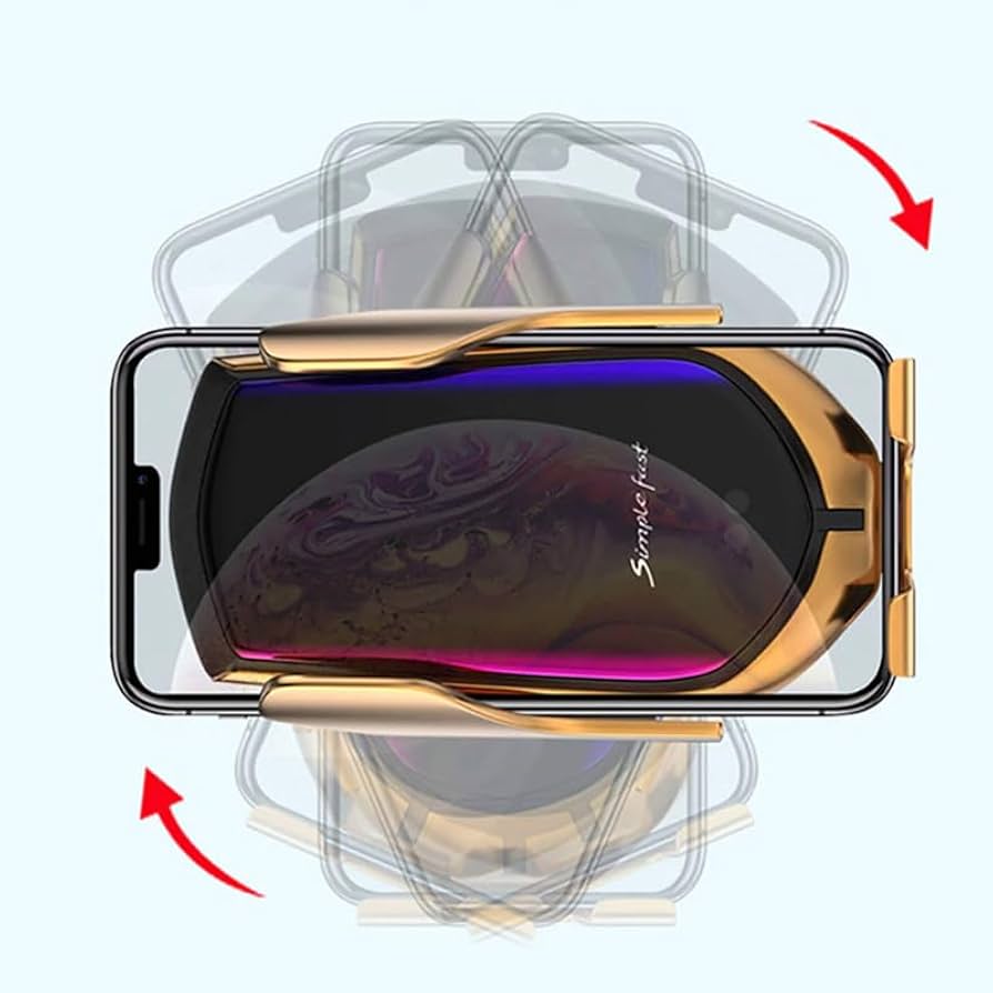 Soporte inalámbrico para teléfono móvil con Cargador de Coche Qi de Carga rápida