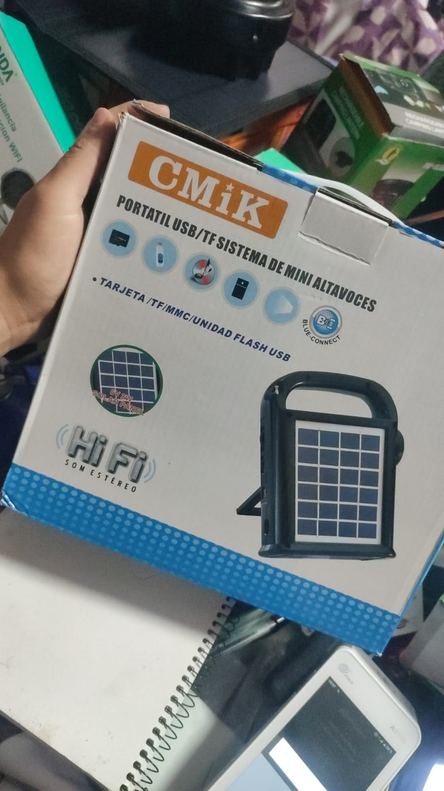Radio y Kit de iluminación de Panel Solar, Kit de luz Solar Compatible con Material ABS, Sistema de luz Solar multifunción Recargable para Actividades al Aire Libre