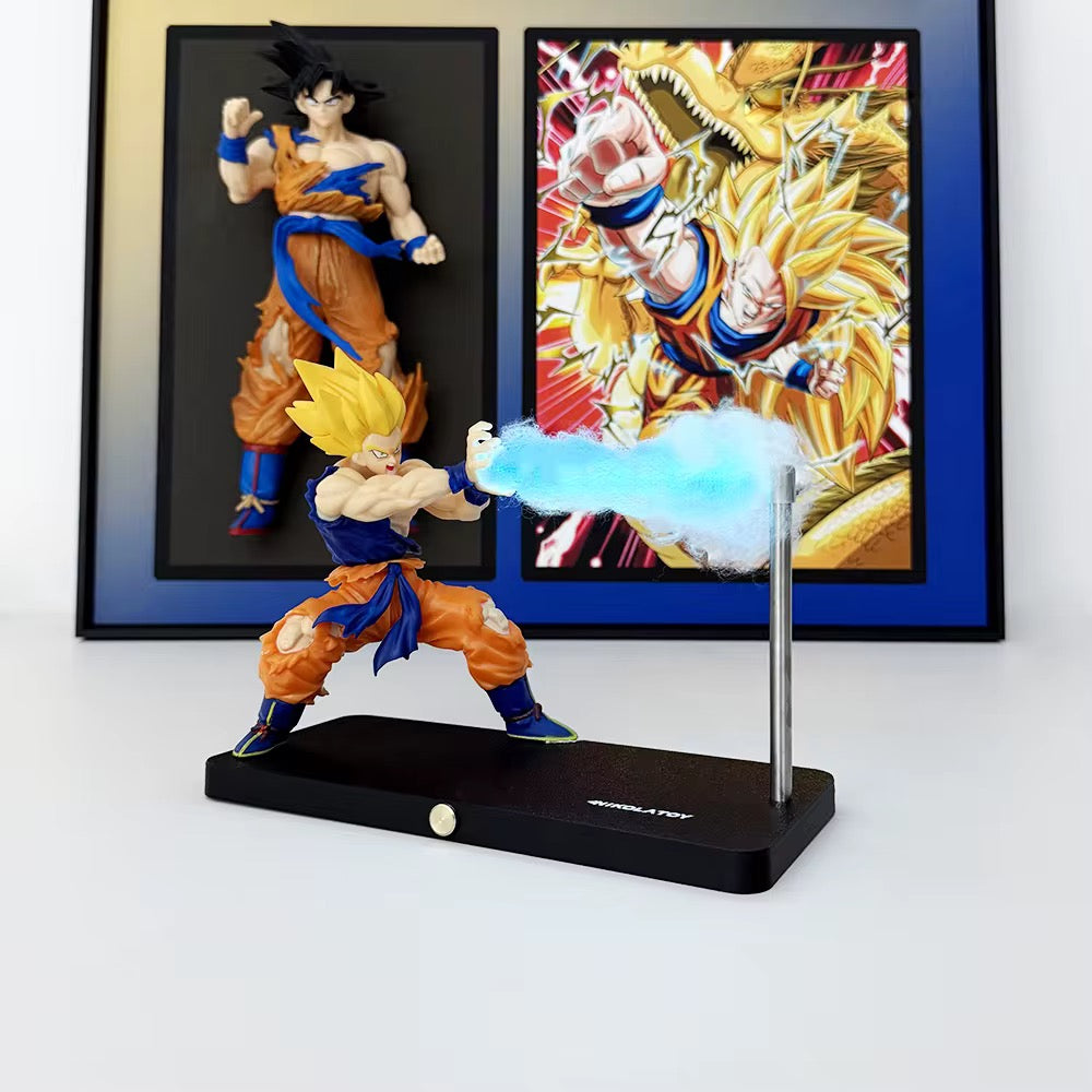 Nueva lámpara de Dragon Ball Goku Kamehameha, luz nocturna táctil, decoración de escritorio creativa magnética, modelo genial, regalos para niños