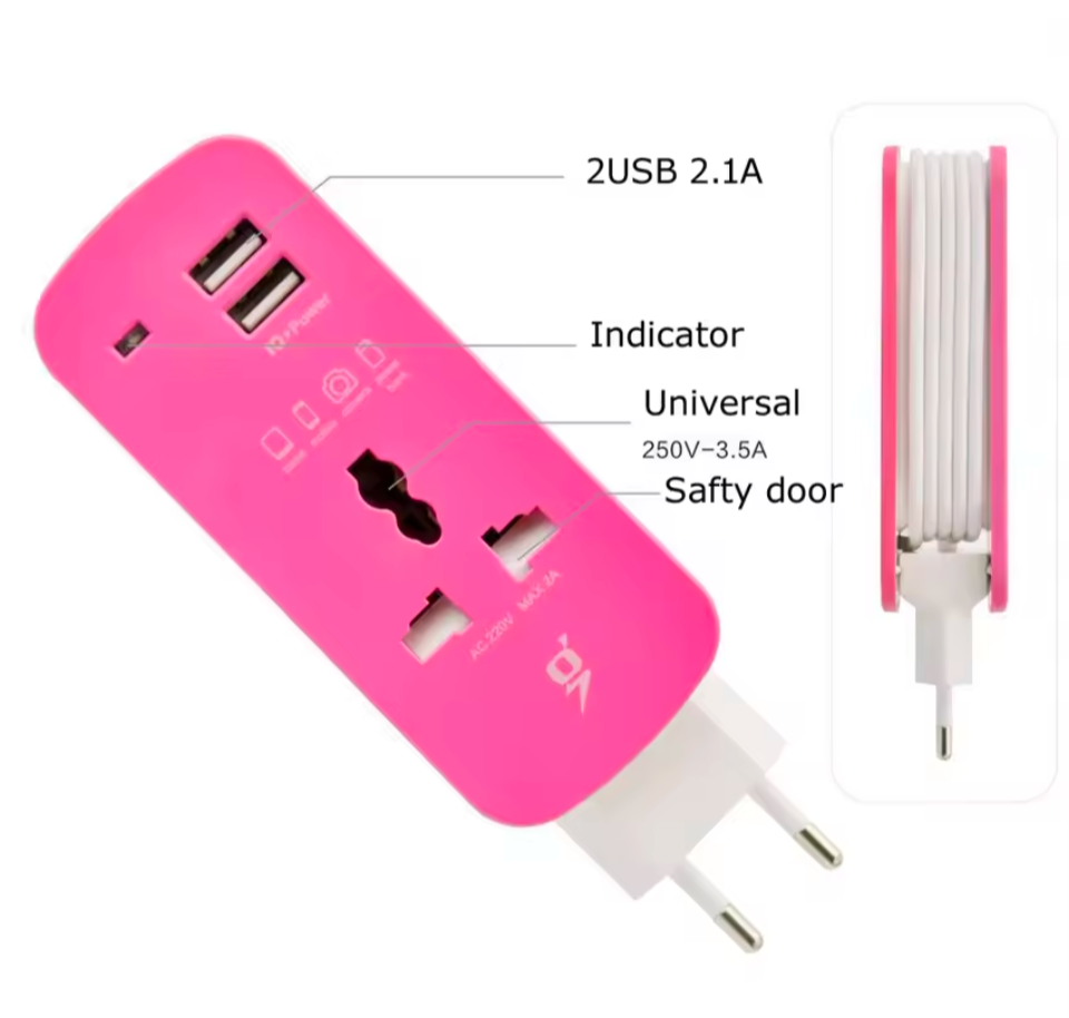 Estación de carga de S-618 portátil, 4 USB, divisor, HUB de carga, cargador inteligente para teléfono universal, MP3, tableta y