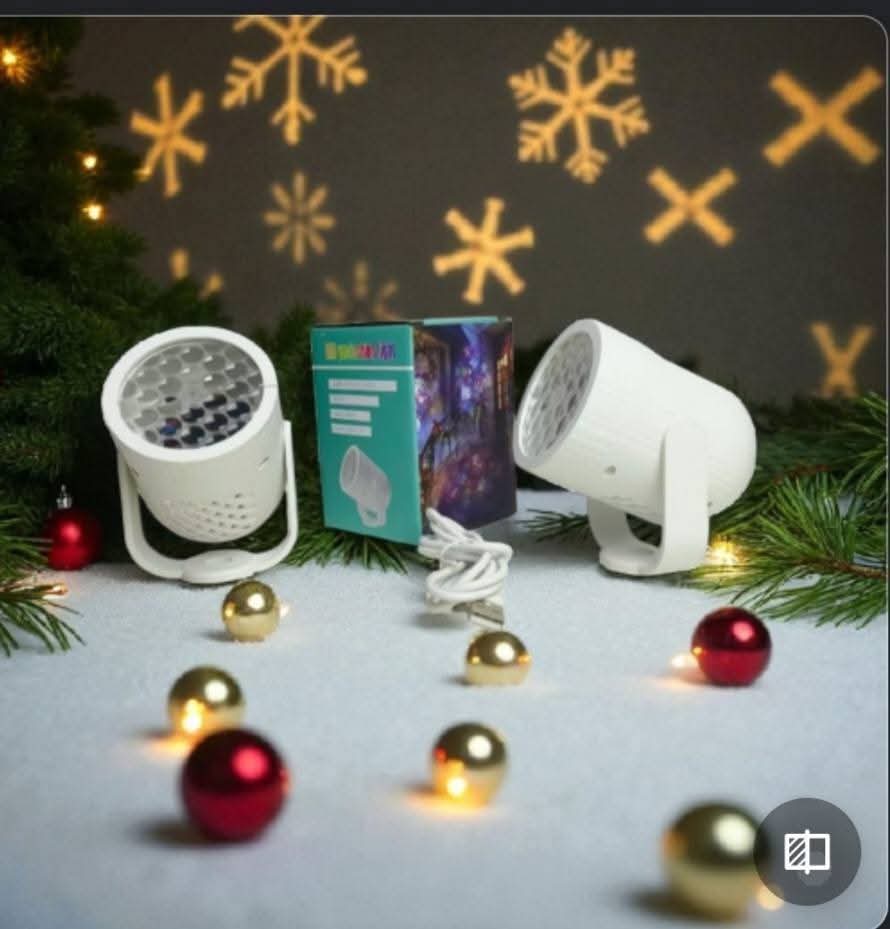 Proyector de luces navideñas, USB, proyector de decoración con 6 patrones, adecuado para sala de estar, habitación, patio