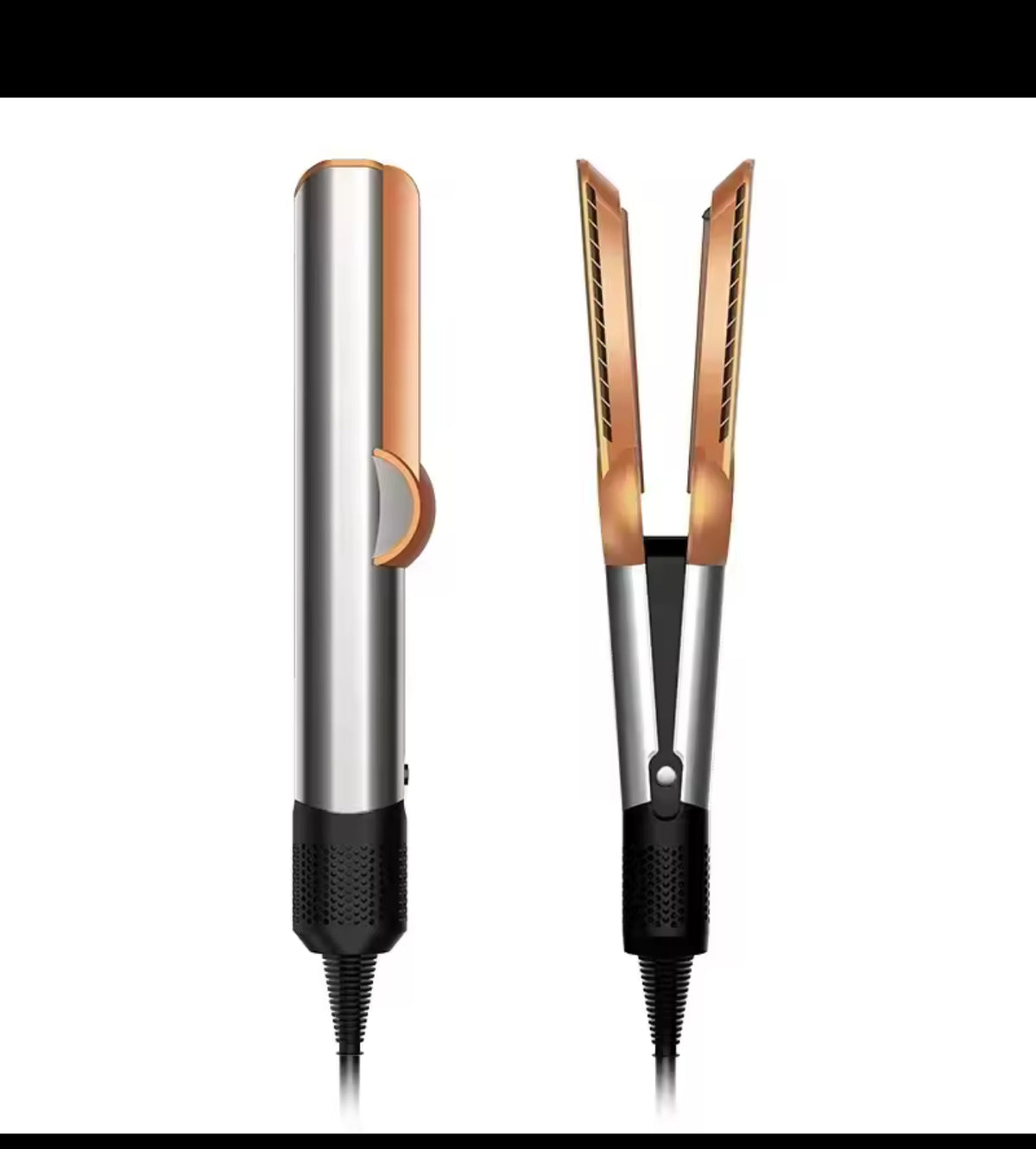 Plancha de pelo profesional 2 en 1 y secador de pelo, plancha plana para calentar el cabello, herramienta de peinado de larga duración con plancha de iones negativos