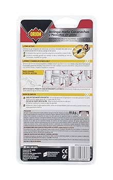 Jeringa Matacucarachas y Insectos en Gel para Grietas, Respiraderos y Rincones - 8 gr cucaracha