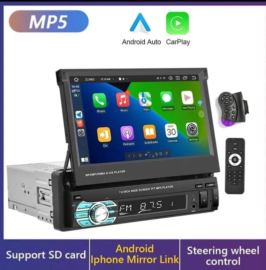 Reproductor Multimedia MP5 para Coche – Pantalla Retráctil de 7"