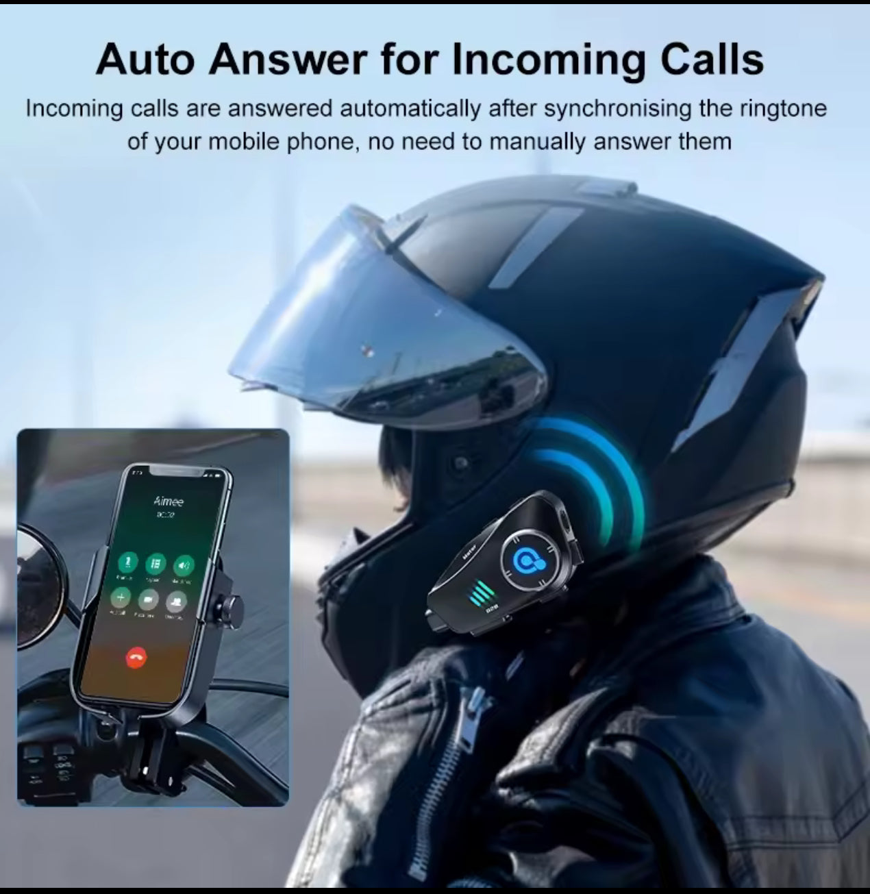 Auriculares intercomunicador Bluetooth para casco de motocicleta Bt5.3 con grabadora de conducción HD cámara inalámbrica 1080P grabadora de vídeo de disco duro auriculares para llamadas