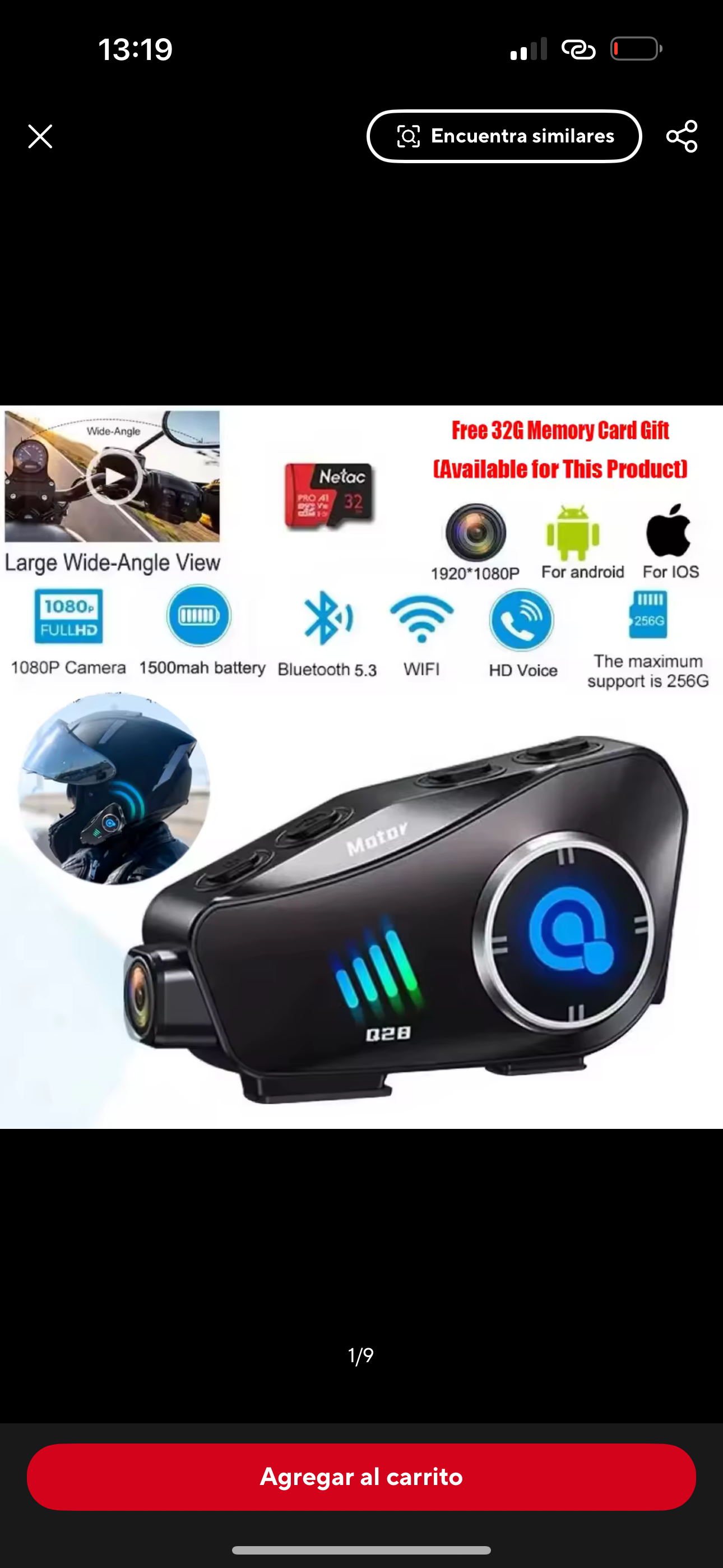 Auriculares intercomunicador Bluetooth para casco de motocicleta Bt5.3 con grabadora de conducción HD cámara inalámbrica 1080P grabadora de vídeo de disco duro auriculares para llamadas