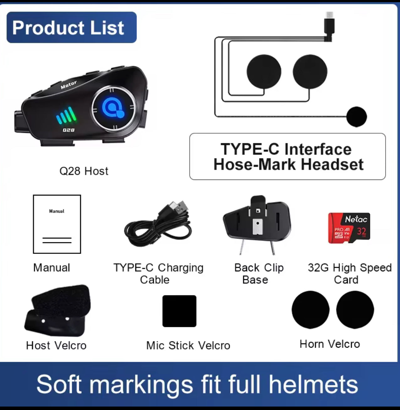 Auriculares intercomunicador Bluetooth para casco de motocicleta Bt5.3 con grabadora de conducción HD cámara inalámbrica 1080P grabadora de vídeo de disco duro auriculares para llamadas