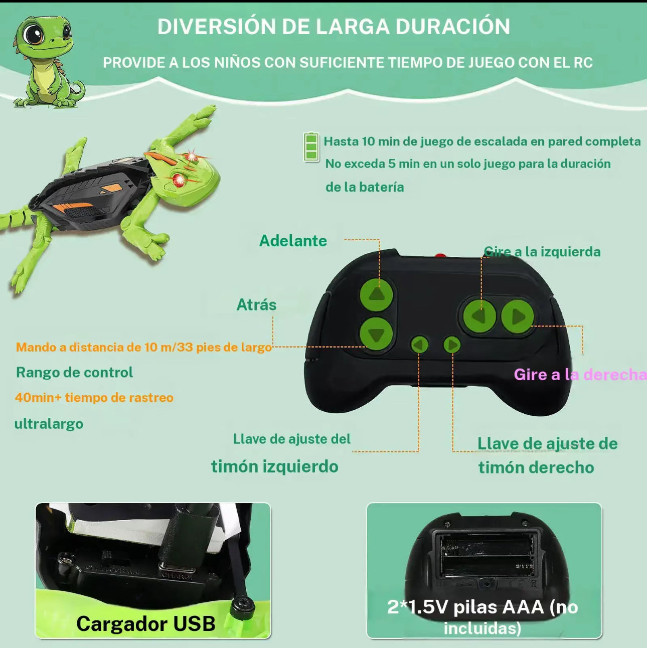 Juguetes de animales con control remoto que gatean y rodan 360 grados, regalos eléctricos lum...