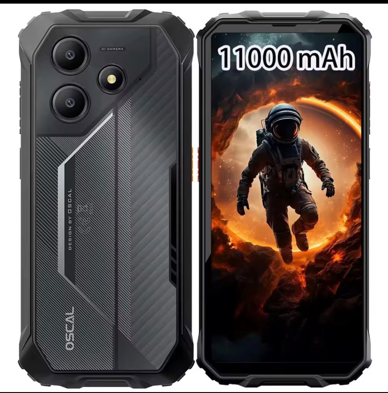 OSCAL Marine 2 [Sin Cargador EU] 24(8+16)GB+128GB/12(4+8)GB+64GB Teléfono Inteligente Resistente 11000mAh 6.56'' 8MP+16MP Android 15 NFC/GPS