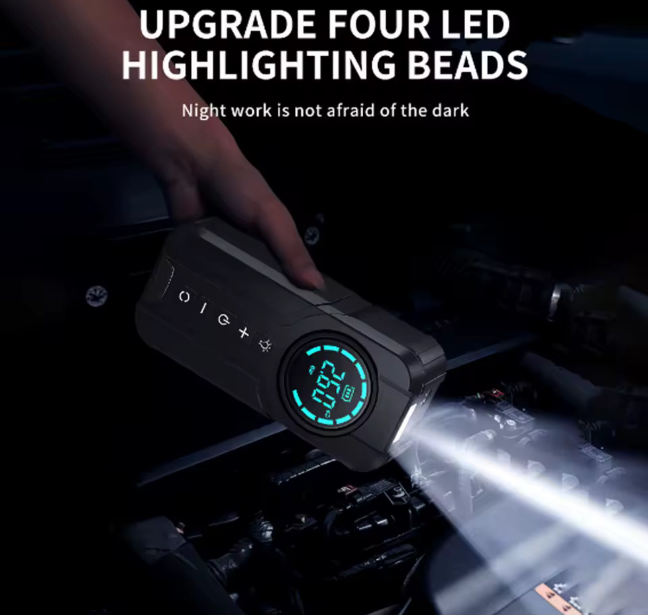 Arrancador de salto con compresor con arrancador de salto de inflado de neumáticos de 150 PSI para automóvil