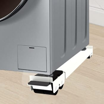 Paquete de 2 bases retráctiles resistentes para lavadora, de longitud ajustable y con ruedas, accesorios para muebles. Soporte para Niver soporte para lavadora con ruedas.