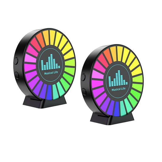 1 Unidades Luz Ambiental RGB Luces Sincronizadas Con Música, Luces Ambientales Con Ritmo Dinámico Luz Decorativa De Inducción Activada Por Voz. Aromaterapia Para El Automóvil.