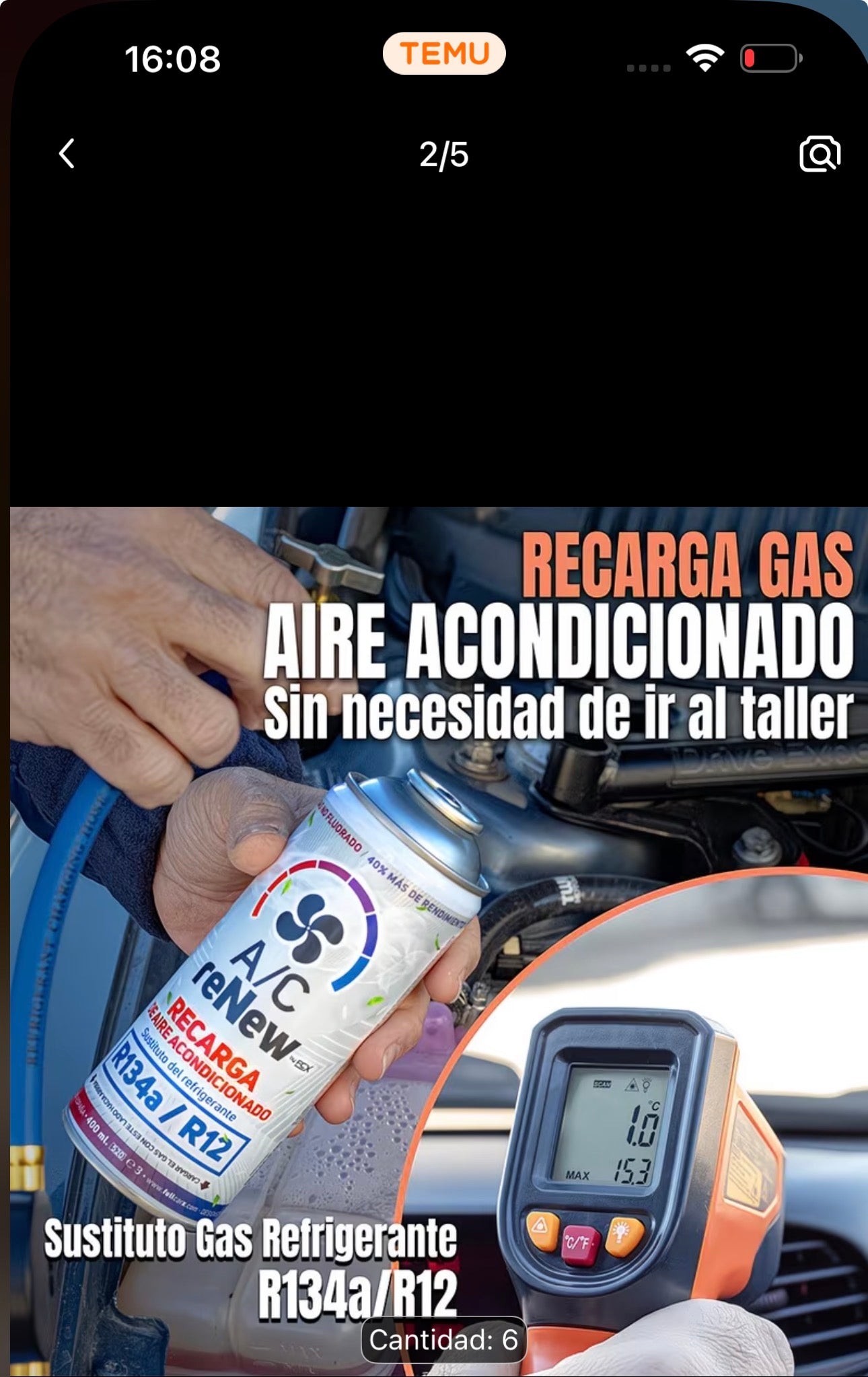 AC RENEW - Recarga de Gasolina para Aire Acondicionado de Coche