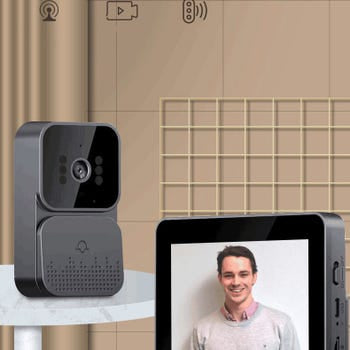 Timbre de vídeo inalámbrico estándar, timbre inalámbrico con cámara, equipado con pantalla,