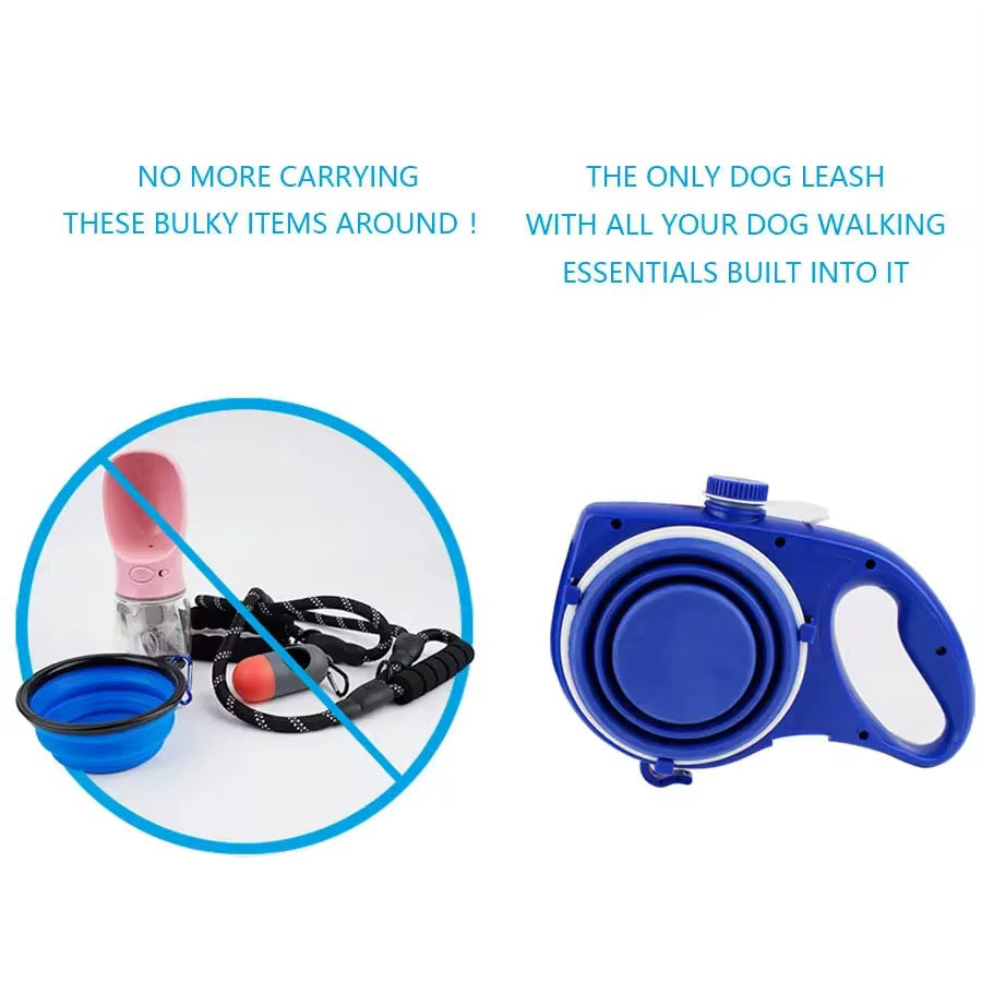 Botella de agua para perro cuatro en uno