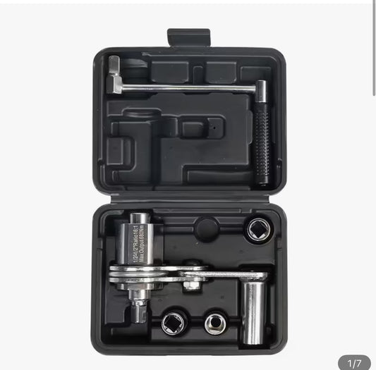 Juego de llaves de rescate de acero inoxidable con 17mm/19mm/21mm, para extraer los pernos de los neumáticos de coche, juego de herramientas de llave de torsión con caja de almacenamiento, adecuado para coches pequeños y SUV, sin batería
