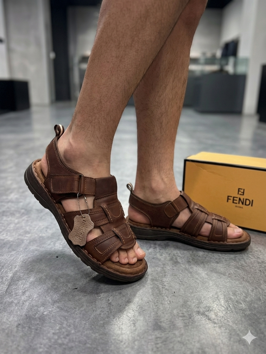 Sandalias zapatillas de Cuero para hombre