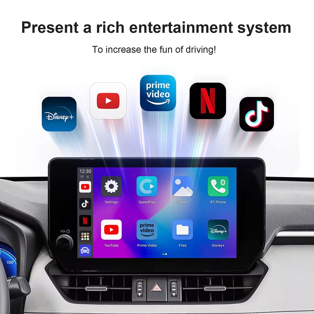 Android auto CarPlay para coches para ver películas. Aplicaciones instaladas YouTube Disney