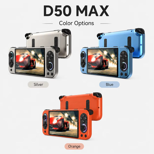 Consola de Videojuegos
D50 MAX con Pantalla Táctil IPS de 5 Pulgadas, Android, WiFi, Hall Rocker, Batería de 5000 mAh, Regalo 2026 Nuevo