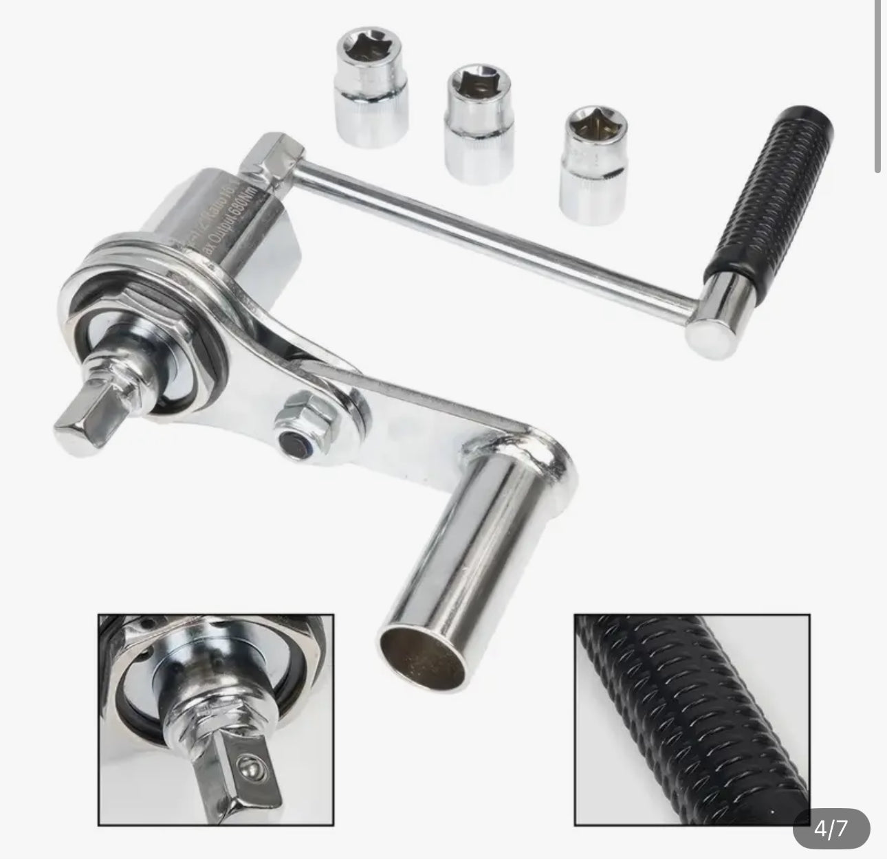 Juego de llaves de rescate de acero inoxidable con 17mm/19mm/21mm, para extraer los pernos de los neumáticos de coche, juego de herramientas de llave de torsión con caja de almacenamiento, adecuado para coches pequeños y SUV, sin batería