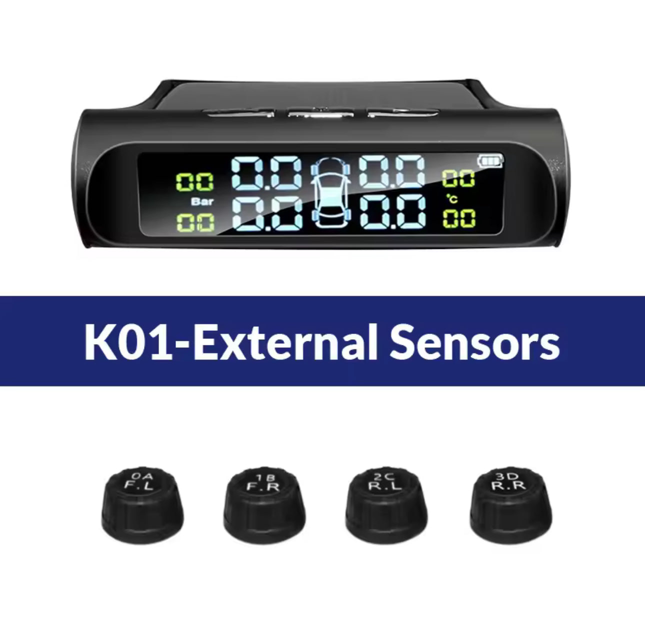 ACE energía Solar TPMS sistema de Monitor de alarma de presión de neumáticos de coche sistemas de alarma de seguridad automática advertencia de temperatura de presión de neumáticos